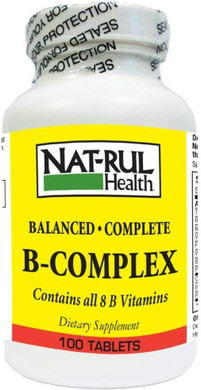 Nat-Rul Vitamin B-Complex Tablets 100 Ea