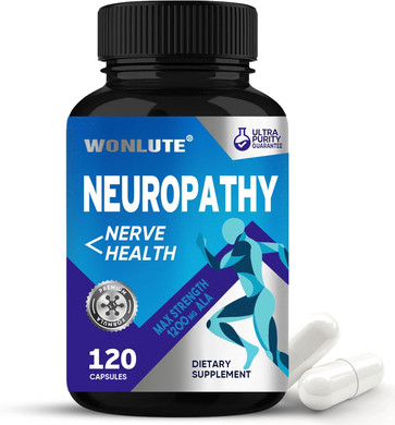 Nerve Savior For Neuropathy, Nerve Relief Supplement With 1200Mg Alpha Lipoic Acid, Maximum Strength Peripheral Support For Feet Hands Legs Back & Neck - 120 Capsules