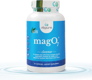 Nbpure Mago7 - Natural Colon Cleanse & Detox | Occasional Constipation Relief, Stool Softening, & Bloating Support For Men & Women | Ozonated Magnesium Oxide, 90 Capsules