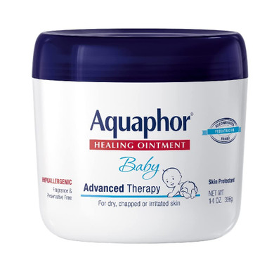 Aquaphor Baby Healing Ointment Advanced Therapy Skin Protectant For Chapped Or Dry Skin, Drool Rash And Diaper Rash Ointment, 14 Oz Jar