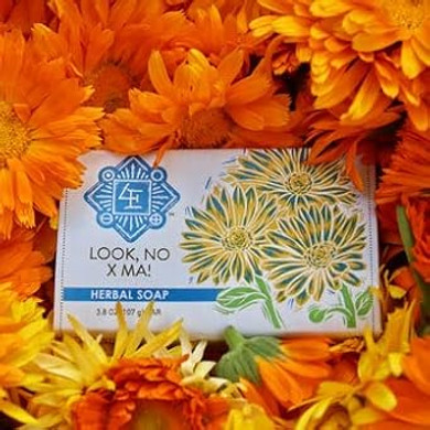 Four Elements 4E Look! No X Ma Organic Herbal Soap, 3.8 Oz - For Best Result! - Pair It With Look No X Ma! Cream