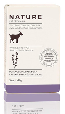 Nature By Canus Bar Soap, Lavender Oil, 5 Oz, With Fresh Canadian Goat Milk, Vitamin A, B3, Potassium, Zinc, And Selenium