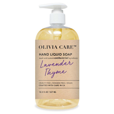 Olivia Care Hand Soap - Infused With Sage & Tea Tree Oil & Rosemary Mint Fragrance, Cleansing, Germ-Fighting, Moisturizing Hand Wash For Kitchen & Bathroom - 18.5 Fl