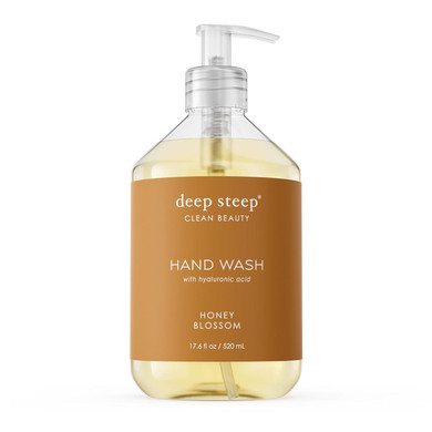 Deep Steep Liquid Hand Wash, Honey Blossom, 17.6 Oz  Moisturizing Cleanser With Olive Oil, Aloe Vera, Glycerin & Hyaluronic Acid  Vegan, Clean Beauty, Soft & Nourished Hands