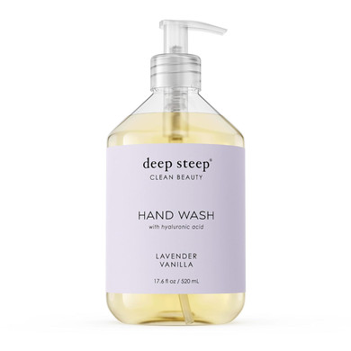 Deep Steep Liquid Hand Wash, Lavender Chamomile, 17.6 Oz  Moisturizing Cleanser With Olive Oil, Aloe Vera, Glycerin & Hyaluronic Acid  Vegan, Clean Beauty, Soft & Nourished Hands