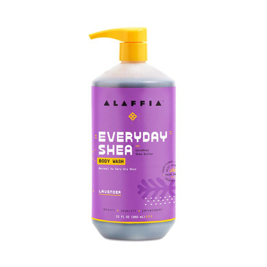 Alaffia Everyday Shea Body Wash, Naturally Moisturizing Cleanser For All Skin Types With Fair Trade Shea Butter, Neem & Coconut Oil, Passion Fruit 32 Fl Oz