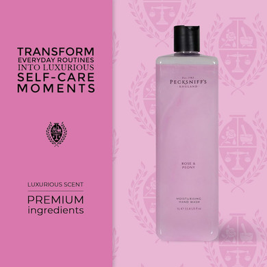 Pecksniff'S Moisturizing Hand Wash Refill, 1000 Ml/33.8 Fl Oz - Gentle And Luxuriously Fragranced, Spa-Like Experience In A Bottle (Rose & Peony)