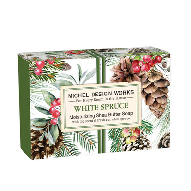 Michel Design Works 4.5Oz Boxed Single Shea Butter Soap, Lemon Basil