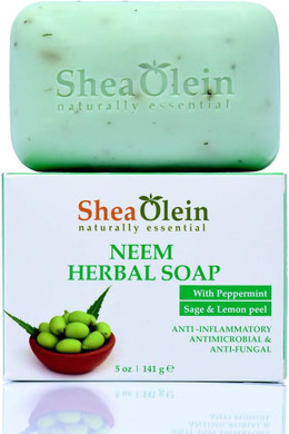 Neem Herbal Soap With Peppermint, Sage & Lemon Peel 5Ozq