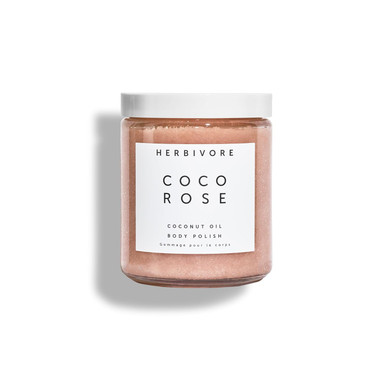 Herbivore Coco Rose Exfoliating Body Scrub + In-Shower Moisturizer With Coconut Oil, Shea Butter + Pink Clay For Softer, Smoother Skin | Vegan, Plant-Based, Cruelty-Free