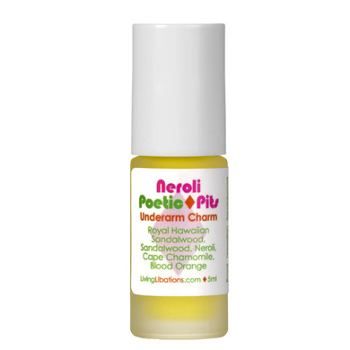 Living Libations - Organic Poetic Pits Roll-On Deodorant | Natural, Wildcrafted, Vegan Clean Beauty (Neroli, .17 Fl Oz | 5 Ml)