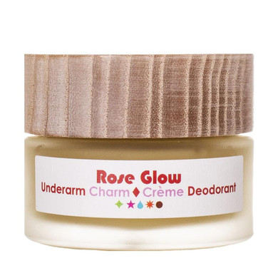 Living Libations - Organic Underarm Charm Cream Deodorant | Natural, Wildcrafted Clean Beauty (Rose Glow, .2 Oz | 6.5 Ml)