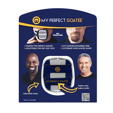 My Perfect Goatee® Shaving Template - Create A Perfectly Shaped Goatee Every Time - Adjustable Reduces Shaving Time - Shape Goatee And Circle Bead (Version 1.1)