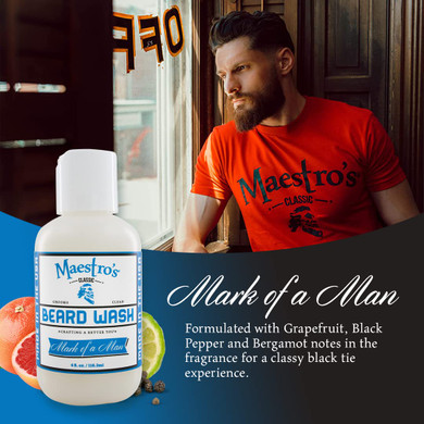 Maestro'S Classic Beard Wash | Anti-Itch, Deep Cleaning, Non-Drying, Fully Hydrating Gentle Cleanser For All Beard Types & Lengths- Spirited Blend, 8 Ounce