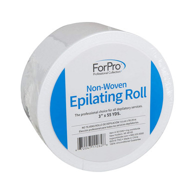 Forpro Non-Woven Epilating Roll For Body And Facial Hair Removal, Tear-Resistant, Lint-Free, 3 X 100 Yards, White