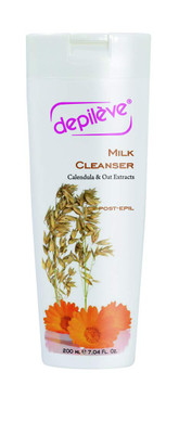 Depileve Milk Cleanser - Post Wax Emulsion, Removes Wax Residue, Moisturizes Skin, Enriched With Calendula And Oat Extracts - 7 Oz