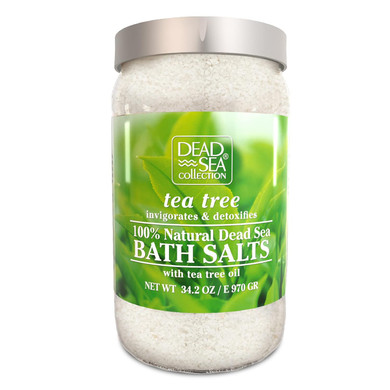 Dead Sea Collection Bath Salts With Tea Tree  Pure Dead Sea Salt And Tea Tree Oil - Nourishing Soothing And Relaxing Skin And Muscle  34.2 Oz