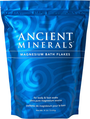Ancient Minerals Magnesium Bath Flakes  Pure Zechstein Magnesium Chloride For Soaking And Whole-Body Replenishment, 8 Lb Bag