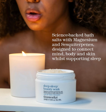 This Works Deep Sleep Beauty Bath Soak 200G - Luxury Bath Salts With Muscle Soothing Minerals Magnesium And Zinc, With Vitamin E For Brighter Skin