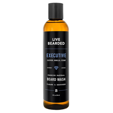 Live Bearded Beard Wash, 8 Fl Oz - Water-Based Face Cleanser With All-Natural Ingredients For A Gentle, Deep Clean - Made In The Usa | Tombstone Scent - Sweet Tobacco, Cedar