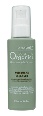 Scientific Organics Kombucha Cleanser - Nutrient Powerhouse Face Wash With Aloe Vera + Plant Stem Cells To Help Visibly Improve Skin Tone + Texture (4 Oz, 120 Ml)