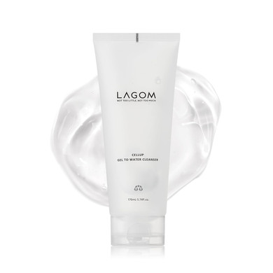 Lagom Cellup Gel To Water Cleanser | No Foam Transparent Formula, Jelly Texture, Morning Cleanser, Hydrating Daily Face Wash 5.74 Fl Oz