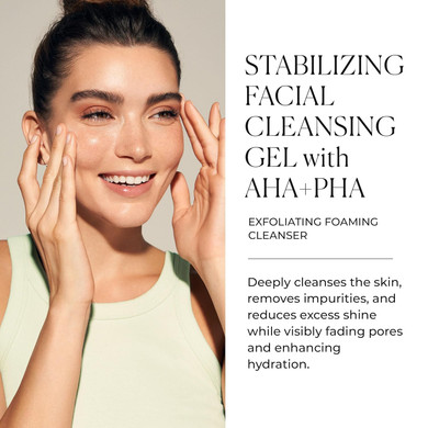 Natura Bissé Stabilizing Facial Cleansing Gel With Aha + Pha, Exfoliating Foaming Cleanser, Cleanses, Exfoliates & Balances, For Normal, Oily & Acne-Prone Skin, 7 Oz