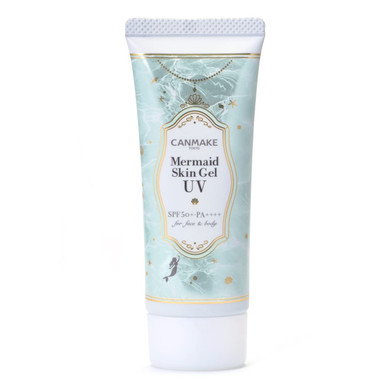 Canmake Mermaid Skin Gel 1.4 Oz (40G) Sunscreen, Off With Face Wash (C02 Sunny Yellow (Vitamin C Derivative))