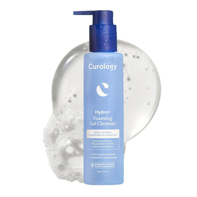 Curology Hydro+ Foaming Gel Facial Cleanser, Gentle Face Wash, Hydrating, Non-Stripping, Sensitive Skin Care, Fragrance Free, 5 Fl Oz