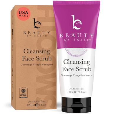 Facial Scrub Exfoliator - Usa Made With Natural & Organic Ingredients, Gentle Exfoliating Face Wash For Sensitive & Acne Prone Skin, Microdermabrasion Scrub, Removes Dead Skin Cells (2 Fl Oz)