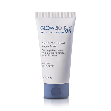 Glowbiotics Volcanic & Enzyme Polish: Probiotic Brightening Facial Scrub With Malic Acid For Luminous Skin, Exfoliator For Face & Neck, Suitable For All Skin Types, 2 Fl Oz