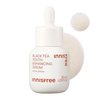 Innisfree Black Tea Youth Serum, Korean Anti-Aging Treatment With Niacinamide For Radiance, Firm Skin, Hydration, And Visible Skin Renewal