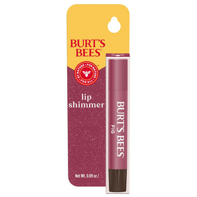 Burt'S Bees Shimmer Lip Tint, Tinted Lip Balm Stick, Moisturizing For All Day Hydration With Natural Glowy Pigmented Finish & Buildable Color, Fig, 1 Tube, 0.09 Oz