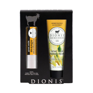 Dionis Goat Milk Skincare Berrylicious Scented Hand Cream & Lip Balm Set (1 Oz And .28 Oz) - Safe For Sensitive Skin, Soothes Chapped Lips And Dry Skin, Cruelty-Free And Paraben-Free
