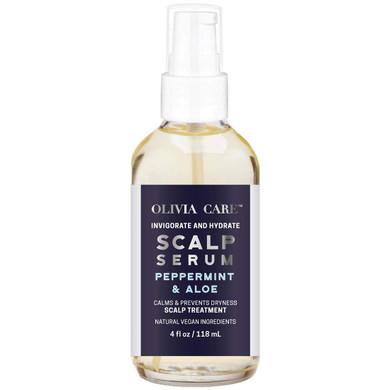 Olivia Care Tea-Tree & Aloe Scalp Serum - Natural & Vegan Ingredients - Moisturize & Anti-Itch Treatment - Stimulate Hair Growth & Repair Damage - 4 Fl Oz