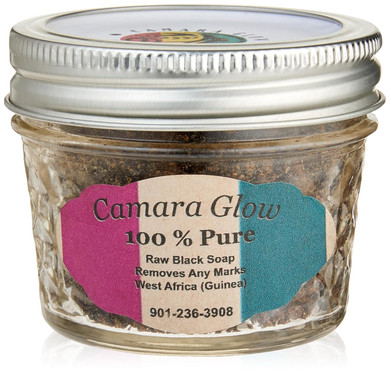 Camara Glow 100% Organic Raw African Black Soap - For Sensitive Skin, Discoloration, Blemish, Acne & Dark Spots