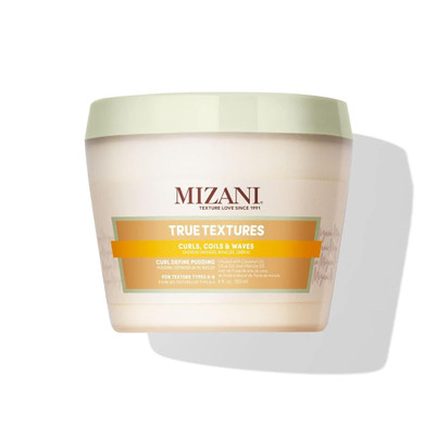 Mizani True Textures Curl Define Pudding For Curly Hair - Moisturizing & Prevents Frizz With Coconut Oil, Paraben-Free