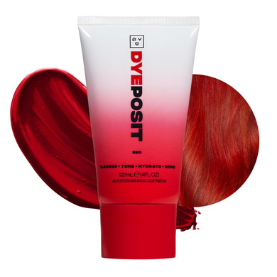 Good Dye Young Color Depositing Mask, Dyeposit Color Depositing Conditioner, Toning Treatment, Tone & Enhance Color-Treated Hair - Semi Permanent Hair Dye, Vegan And Cruelty-Free (Red) 4 Fl Oz