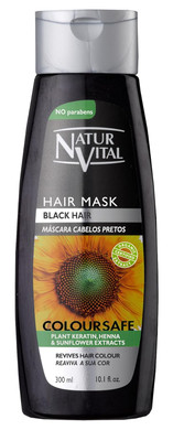 Colouring Hair Mask - Repairs And Colours - 300 Ml/Natural & Organic. (Black Hair)