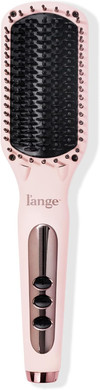L'Ange Hair Le Vite Straightening Brush | Heated Hair Tool For Smoother, Frizz-Controlled Look | Dual-Voltage Hot Brush Straightener For Effortless Styling & Shine | Ceramic Standard Size (Black)