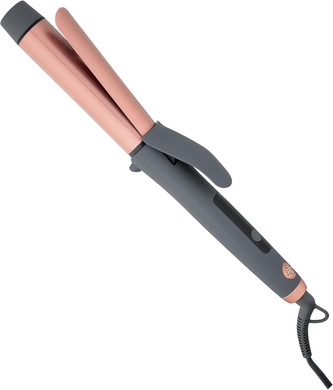 Hairitage Curl Envy Hair Curling Iron 1 1/4 Inch - Ceramic Tourmaline Curling Iron 1.25' Barrel - Silky Smooth + Bouncy Curls - 4 Digital Heat Settings Up To 450 Degrees - Auto Shut-Off