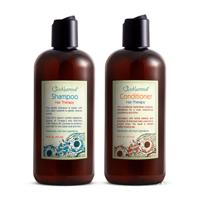 Hair Loss Therapy Shampoo & Conditioner | Hair Loss Products For Thinning Hair | Hair Growth Products For Men And Woman | Just Nutritive | 16 Oz