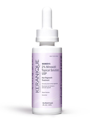 Keranique Hair Regrowth Treatment Dropper  2% Minoxidil, 2 Fl Oz 30 Day Supply  Regrow Thicker-Looking Hair, Helps Revitalize Hair Follicles
