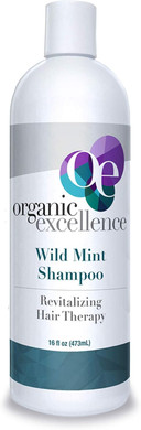 Organic Excellence Wild Mint Shampoo, Chemical And Sulfate Free, All Natural Color Safe - 16 Oz