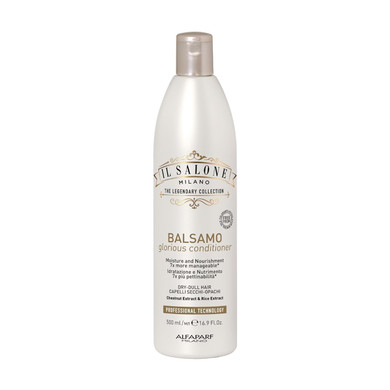 Il Salone Milano Professional Glorious Conditioner - Hydrating Conditioner For Dry Hair - Adds Moisture And Nourishment With Chestnut Extract + Rice Water - Salon-Quality Hair Care (16.9 Oz / 500 Ml)