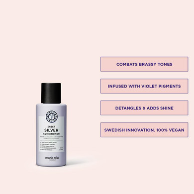 Maria Nila Sheer Silver, Neutralizes Golden Shades, Violet Pigments Gives Cool Tone, 100% Vegan & Sulfate/Paraben Free