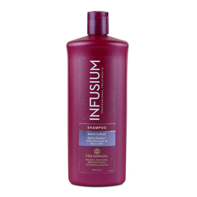 Infusium Moisturize And Replenish Shampoo - Infused With Avocado And Olive Oil - Hair Care For Dry Hair - Moisturizing Shampoo For Women - 13.5 Oz