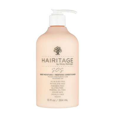 Hairitage Deep Moisture & Restore Deep Conditioner With Safflower Oil For Dry, Thick Hair - Hydrating - For Coily + Curly + Wavy Hair Types - Vegan For Women + Men, 13 Fl. Oz