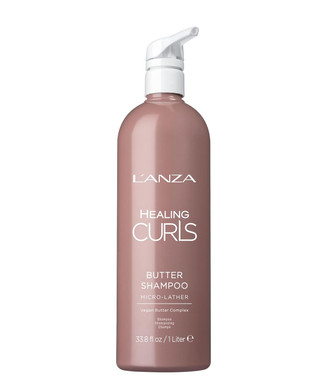 L'Anza Healing Curls Butter Shampoo - Curly Hair Shampoo For A Creamy, Color-Safe Cleanse And Refreshed Enhanced Curls, Anti Frizz & Anti Humidity Formula, Paraben Free, New Bottle