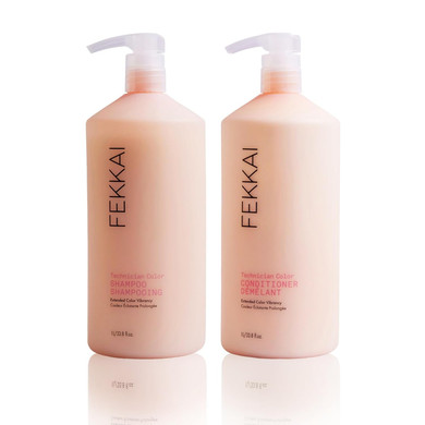 Fekkai Technician Color Shampoo (1 Liter) + Conditioner (1 Liter) - Extends Vibrancy Of Color-Treated Hair - Free Of Sulfates, Parabens, Phthalates - Vegan, Cruelty-Free